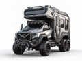 Futuristic Off-Road Camper : Where Adventure Meets Innovation. Royalty Free Stock Photo