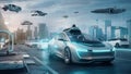 A futuristic automotive landscape showcasing the latest car trends Royalty Free Stock Photo