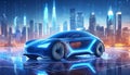 A futuristic automotive landscape showcasing the latest car trends Royalty Free Stock Photo