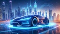 A futuristic automotive landscape showcasing the latest car trends Royalty Free Stock Photo