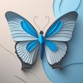 Butterfly with blue and black line effect. Butterfly insect effect line illustration Royalty Free Stock Photo