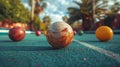 conceptual image of a close up shot of bocce balls Royalty Free Stock Photo