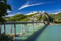 A view of Lake Turano, in the village of Castel di Tora Royalty Free Stock Photo