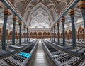 3D CG rendering of Inside the mosque. High resolution image. Royalty Free Stock Photo