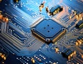 Close-up of electronic circuit board. Technology and electronics background. Royalty Free Stock Photo