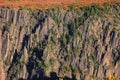 Rock formations due to erosion at Black canyon along Gunnison river Royalty Free Stock Photo