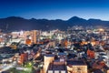 Beppu, Oita, Japan at Blue Hour Royalty Free Stock Photo