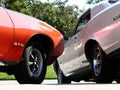 A pair of Pontiac GTOs Royalty Free Stock Photo