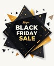 Mega Black Friday sale advertisement featuring bold graphics and festive design elements Royalty Free Stock Photo