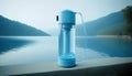 Innovative Portable Water Purification Device Highlighting Design and Functionality Royalty Free Stock Photo