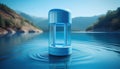 Innovative Portable Water Purification Device Highlighting Design and Functionality Royalty Free Stock Photo