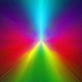 A prism burst of rainbow colored light beams on a black background Royalty Free Stock Photo