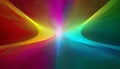 A prism burst of rainbow colored light beams on a black background Royalty Free Stock Photo