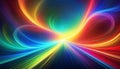 A prism burst of rainbow colored light beams on a black background Royalty Free Stock Photo