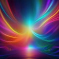A prism burst of rainbow colored light beams on a black background Royalty Free Stock Photo