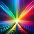 A prism burst of rainbow colored light beams on a black background Royalty Free Stock Photo