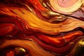 Wood painted with sparkle red, gold and orange color Royalty Free Stock Photo