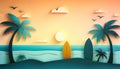 Tropical beach sunset. Tropical exotic beach sunset background Royalty Free Stock Photo