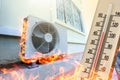 Summer heatwave and energy consumption Royalty Free Stock Photo