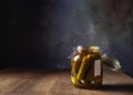 Jar of Pickled Gherkins Royalty Free Stock Photo