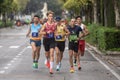 athletes run during a competitive marathon Royalty Free Stock Photo