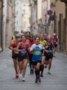 athletes run during a competitive marathon Royalty Free Stock Photo