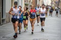 athletes run during a competitive marathon Royalty Free Stock Photo