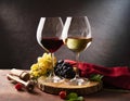 Wine Glass. Glass of wine: red, white and ros Royalty Free Stock Photo