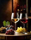 Wine Glass. Glass of wine: red, white and ros Royalty Free Stock Photo