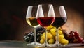 Wine Glass. Glass of wine: red, white and ros Royalty Free Stock Photo