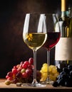Wine Glass. Glass of wine: red, white and ros Royalty Free Stock Photo
