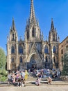 The Santa Creu Cathedral in the Gothic quarter of Barcelona Royalty Free Stock Photo