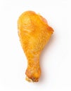Fried Chicken Leg Drumstick on White Background Royalty Free Stock Photo