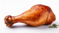 Fried Chicken Leg Drumstick on White Background Royalty Free Stock Photo