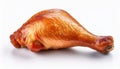 Fried Chicken Leg Drumstick on White Background Royalty Free Stock Photo