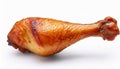 Fried Chicken Leg Drumstick on White Background Royalty Free Stock Photo