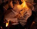 Paper background. Burning paper texture suitable as background. Royalty Free Stock Photo