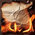 Paper background. Burning paper texture suitable as background. Royalty Free Stock Photo
