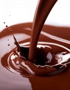 Chocolate liguid. Chocolate Flowing Background.Close-up image Royalty Free Stock Photo