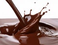 Chocolate liguid. Chocolate Flowing Background.Close-up image Royalty Free Stock Photo