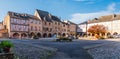 Medieval village of Sauveterre de Rouergue, in Aveyron, Occitanie, France Royalty Free Stock Photo