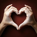 Gesture Heart Symbol with Hands Royalty Free Stock Photo