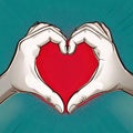 Gesture Heart Symbol with Hands Royalty Free Stock Photo