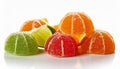Citrus fruits flavored chewy jelly candy Royalty Free Stock Photo