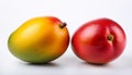 Two mango on white background Royalty Free Stock Photo