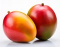 Two mango on white background Royalty Free Stock Photo
