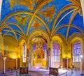 Panorama of Old Town Hall Chapel interior, on March 8 in Prague, Czechia Royalty Free Stock Photo