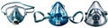 Oxygen masks, isolated. Royalty Free Stock Photo