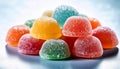 Colourful sugar coated jelly sweets Royalty Free Stock Photo