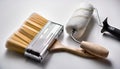 Paintbrush and Roller Set Royalty Free Stock Photo